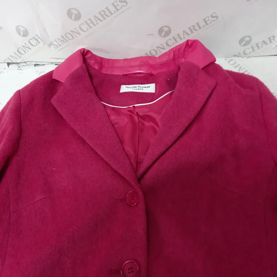 HELENE BERMAN COLLEGE COAT PINK SIZE 10