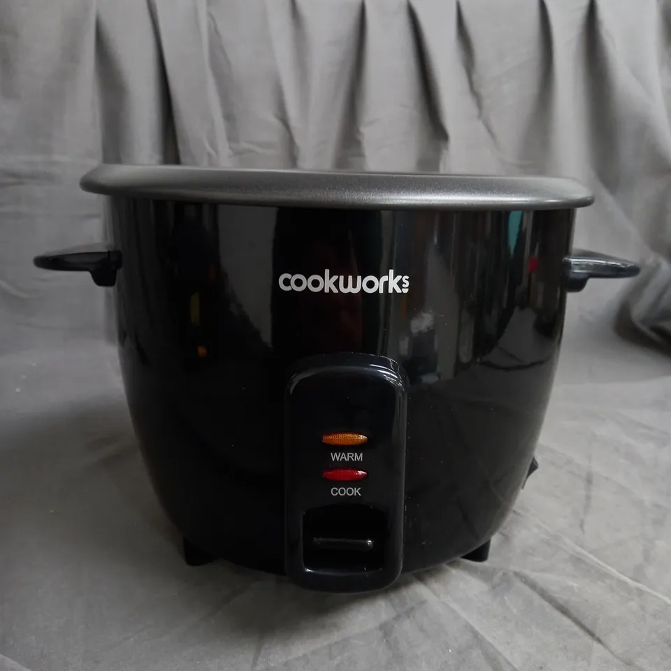 BOXED COOKWORKS BLACK RICE COOKER 