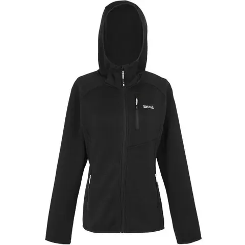 REGATTA WOMEN'S NEWHILL HOODED FLEECE BLACK SIZE 12