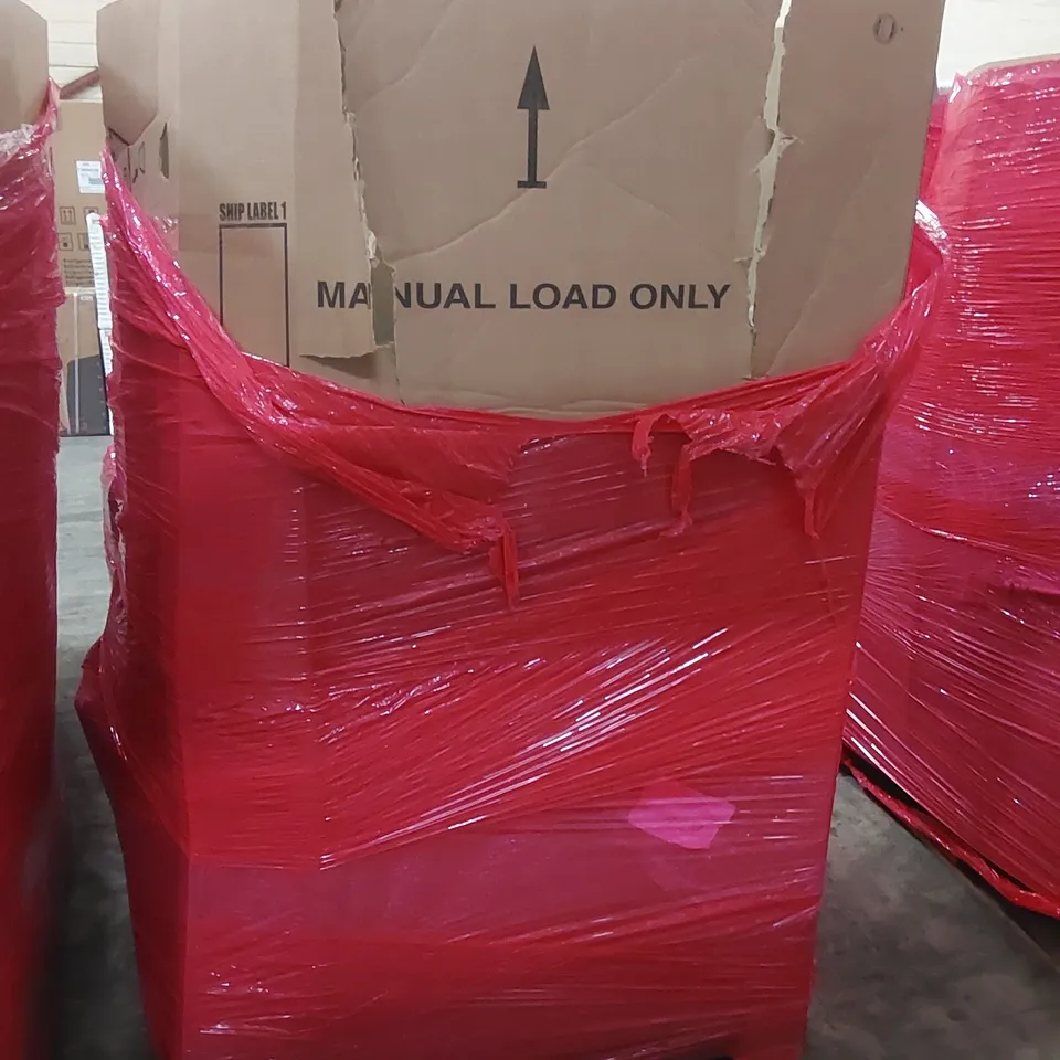 PALLET OF ASSORTED ITEMS INCLUDING PRESSURE WASHER, OFFICE CHAIR, FLOATING SHELF, CLEANING TIDY BOX 