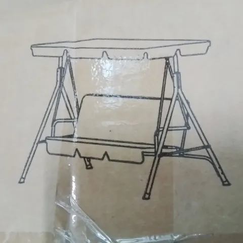 BOXED SWING CHAIR -BROWN-