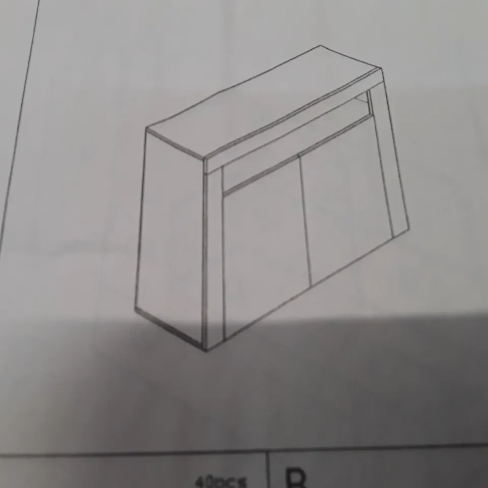 BOXED 2 DRAWER CABINET - WHITE (ONLY BOX 2 OF 2)