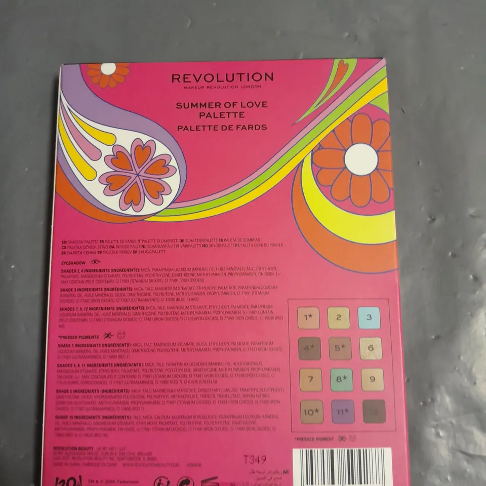 SEALED REVOLUTION THE SIMPSONS SUMMER OF LOVE EYESHADOW PALETTE