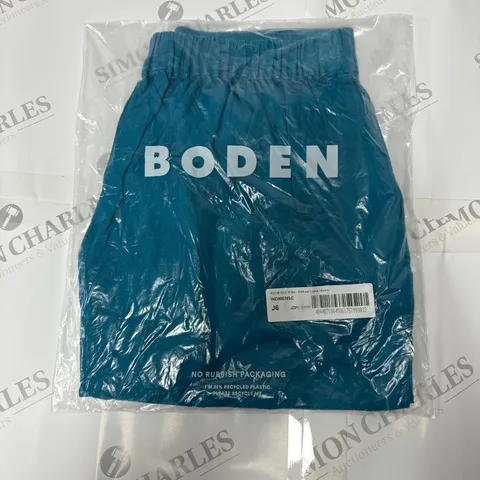 BODEN PULL ON LINEN SHORTS IN BLUE SIZE 8