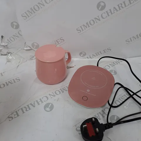 BOXED COOK'S ESSENTIALS SET OF 2 MUG WARMER GIFT SET IN PINK