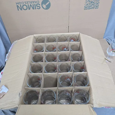 BIRRA MORETTI BEER GLASSES – 24 PACK, BOXED