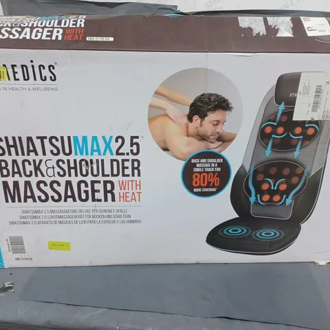 BOXED HOMEDICS SHIATSU MAX 2.5 BACK AND SHOULDER MASSAGER WITH HEAT CBS-2170-EU