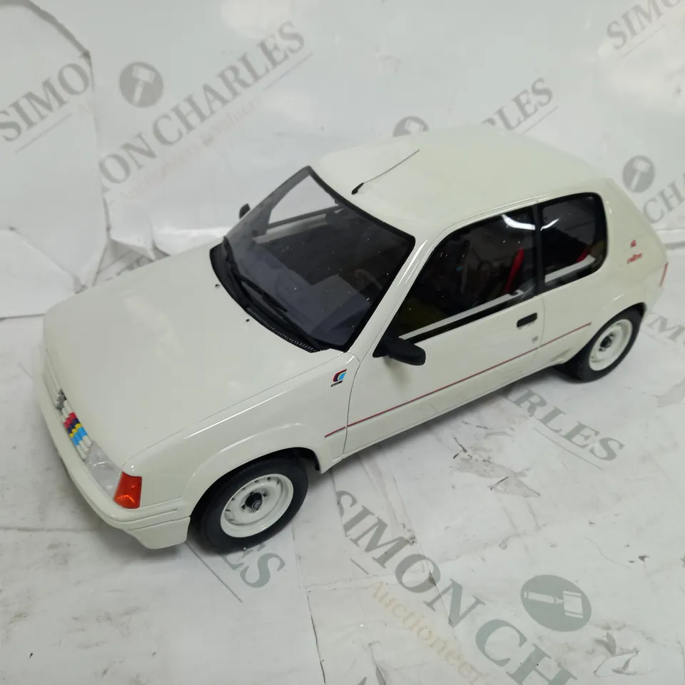 OTTO MODELS PEUGEOT 205 RALLYE WHITE 1/12 MODEL