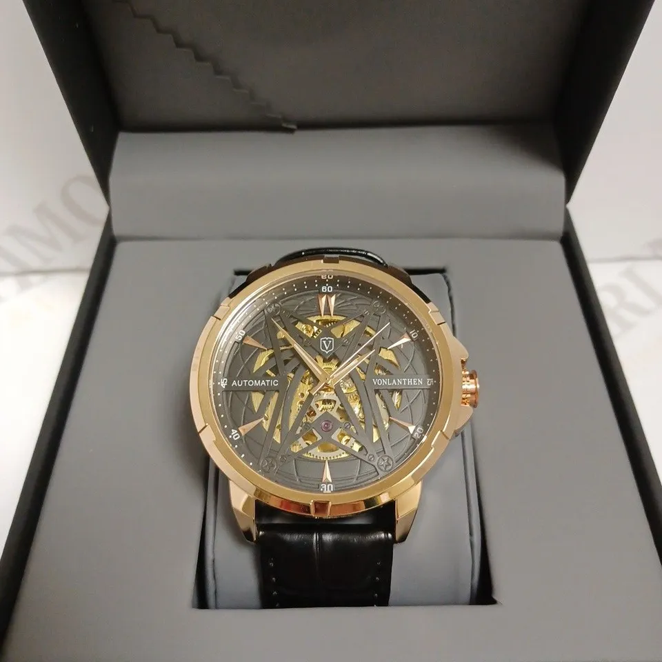 VONLANTHEN CHRONO LEATHER STRAP WATCH