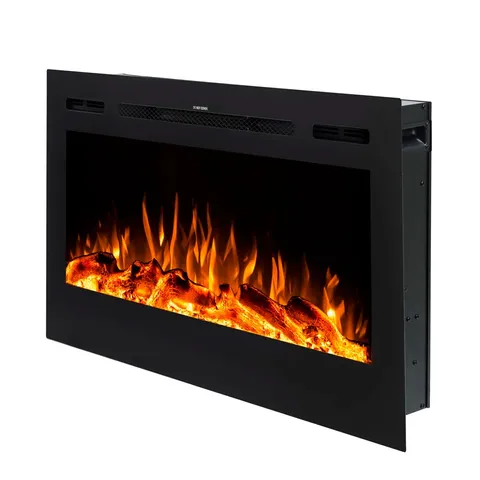 BOXED MALIK BELFRY HEATING 91.5CM W ELECTRIC FIREPLACE