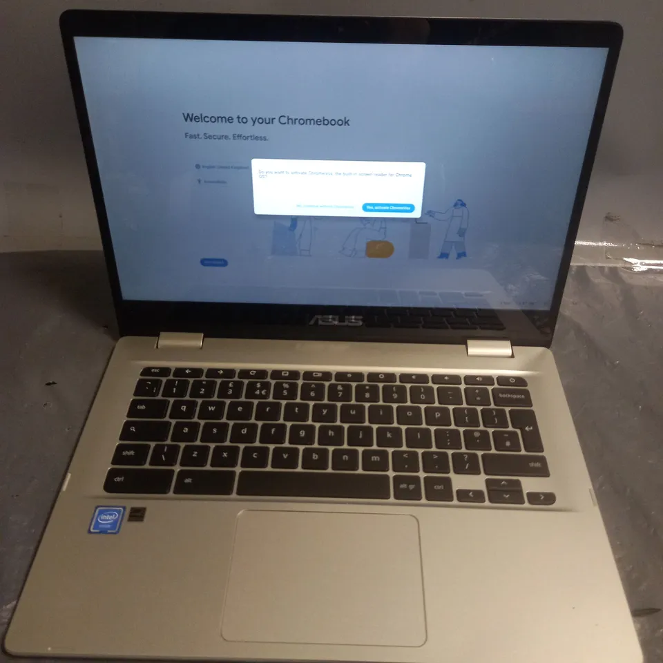 UNBOXED ASUS C423N INTEL INSIDE CHROME LAPTOP