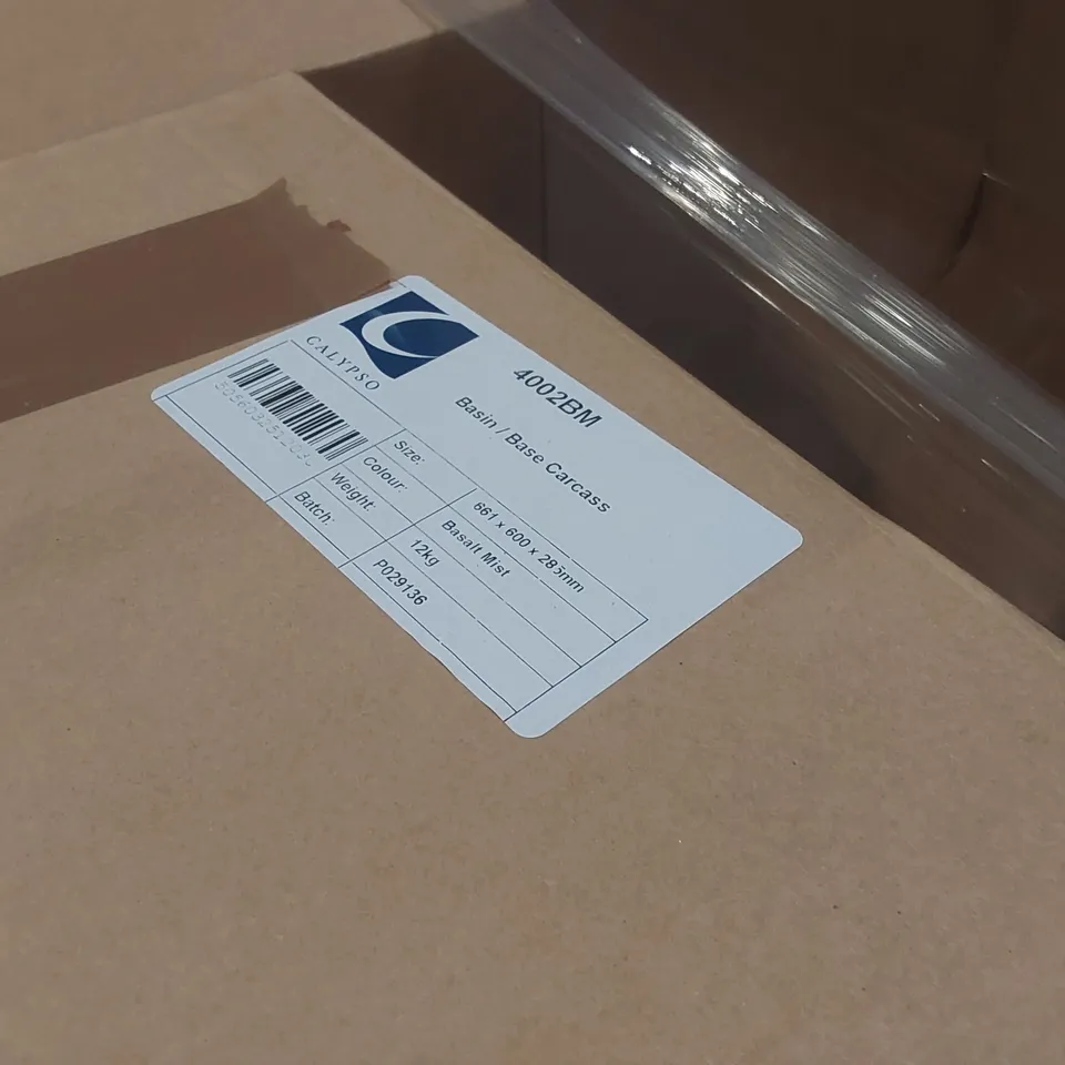 PALLET CONTAINING A LARGE QUANTITY OF ASSORTED BATHROOM FURNITURE PARTS INCLUDING: CALYPSO WALL UNITS, CALYPSO BASE CARCASSES ECT