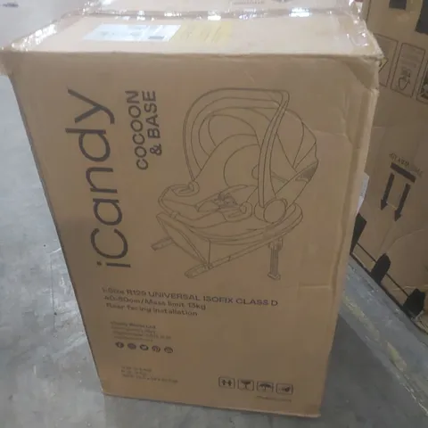 BOXED ICANDY COCOON CAR SEAT & BASE - DARK GREY