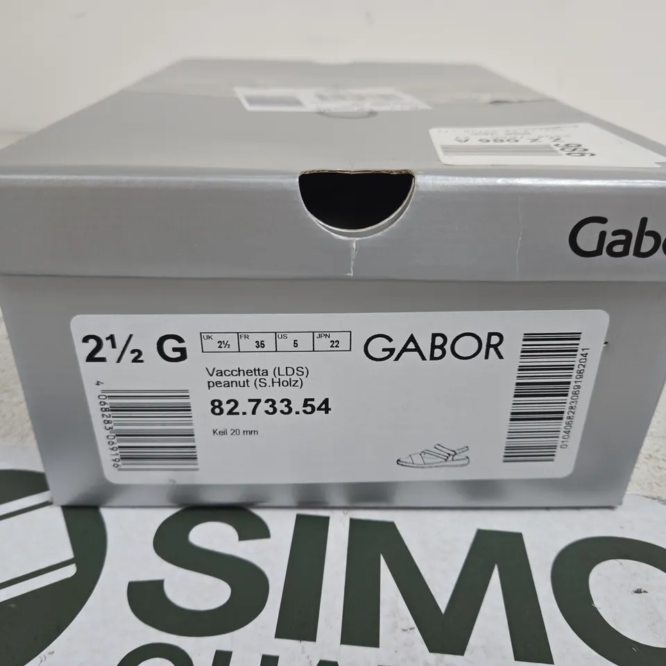 GABOR BROWN SANDAL UK 2.5 BOXED