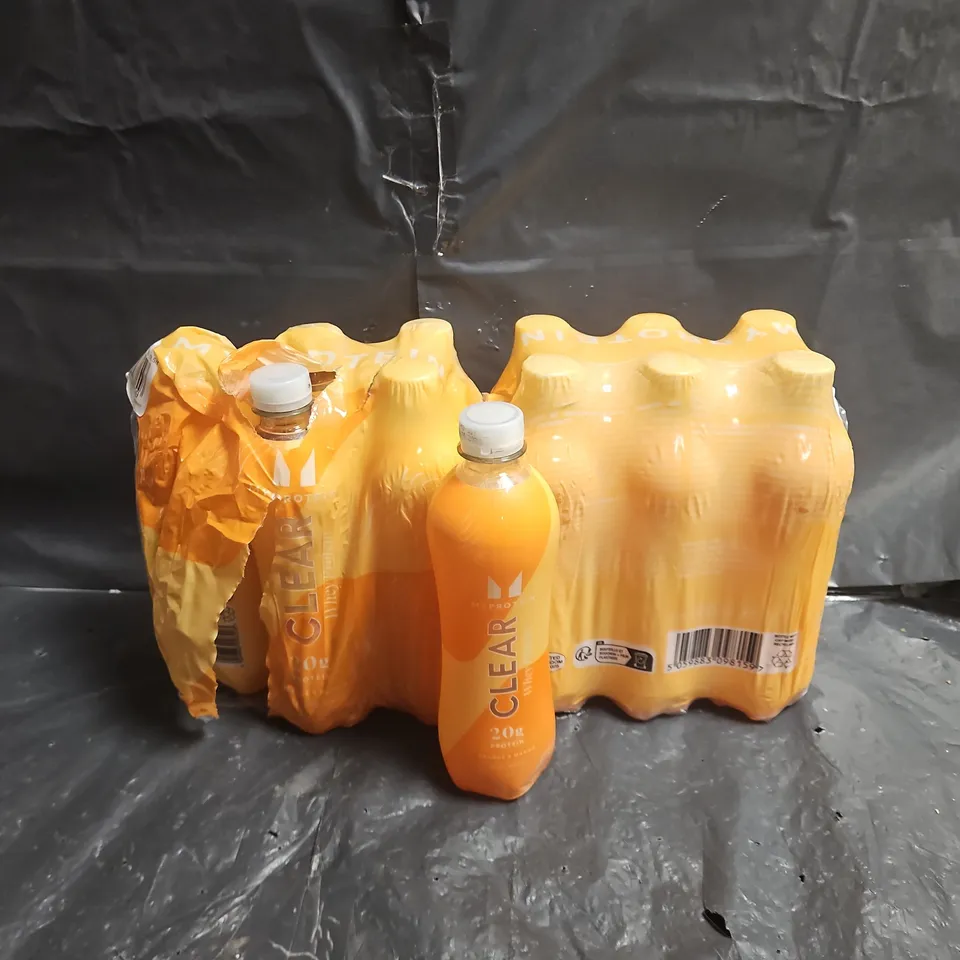 MYPROTEIN CLEAR WHEY PROTEIN WATER 12X500ML – ORANGE & MANGO