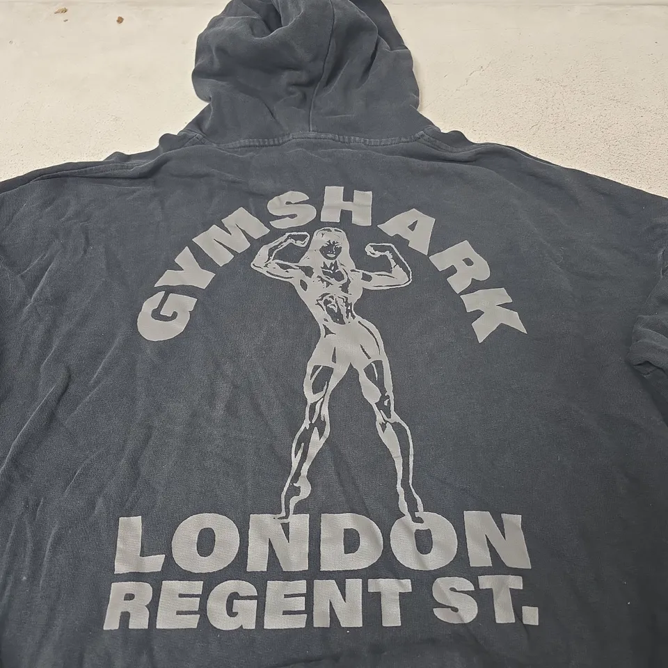 GYMSHARK LONDON REGENT ST HOODIE – MEN'S DARK GREY - SIZE M