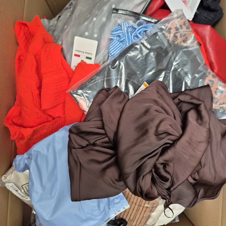 APPROXIMATELY 20 ASSORTED CLOTHING PRODUCTS IN VARIOUS STYLES & SIZES