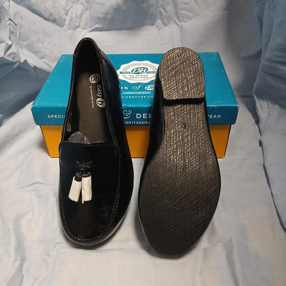 DB SHOES KEMBLE BLACK PATENT LOAFERS – UK 6