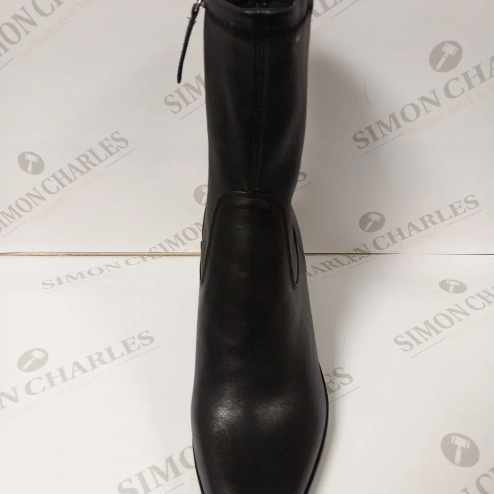 BOXED ZARA BLACK NOIR BOTIN TACON PUNTA STRETCH SIZE 8
