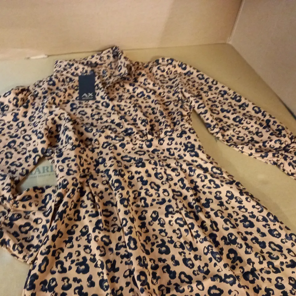 AX PARIS LEOPARD PRINT MINI DRESS - UK 14