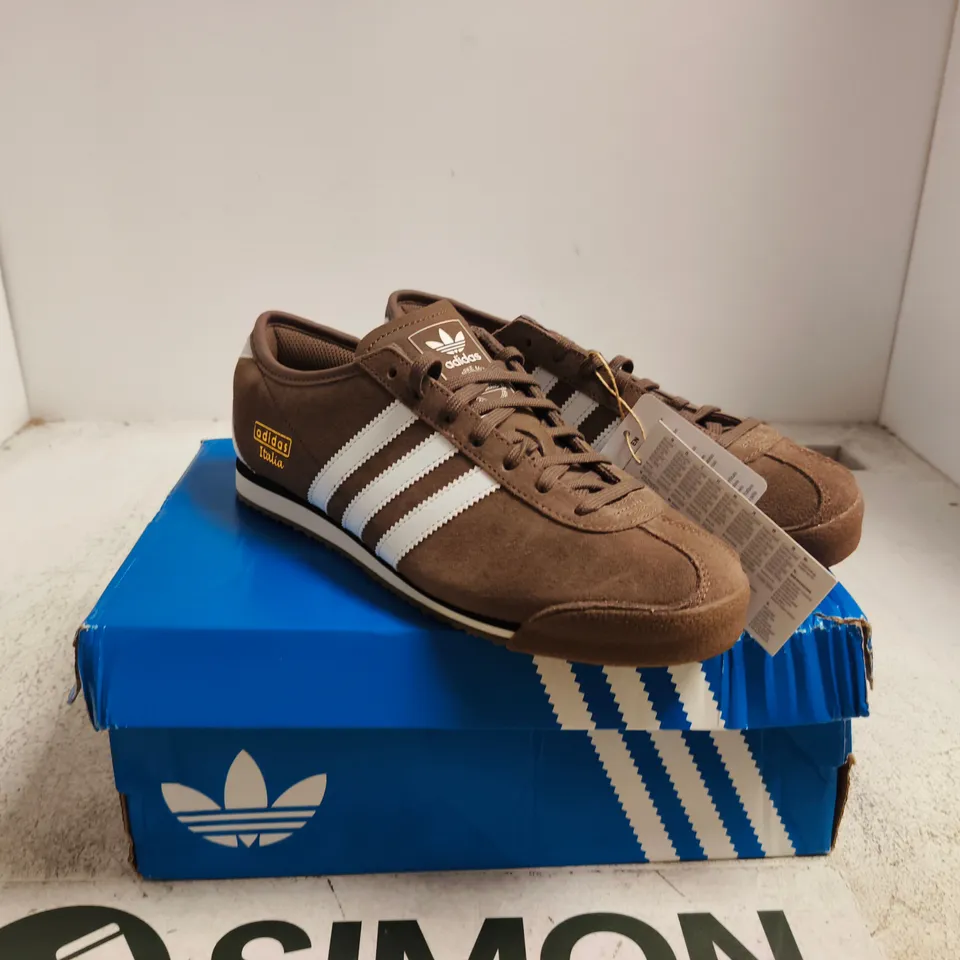 ADIDAS ITALIA 70S BROWN SUEDE TRAINERS – UK 7