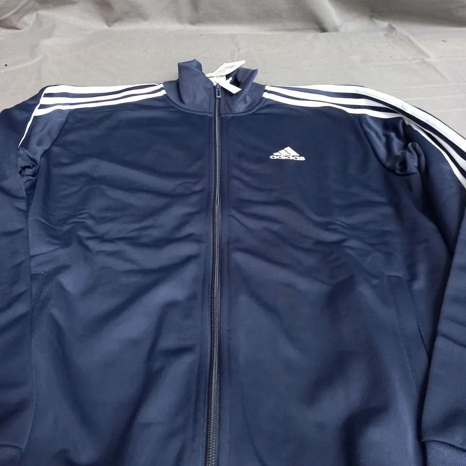 ADIDAS NAVY TRACKSUIT JACKET - SMALL
