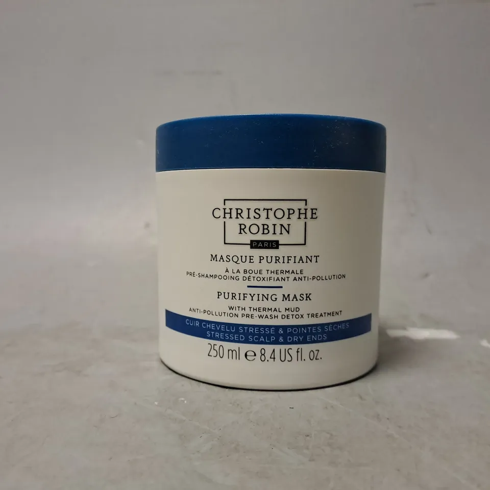 CHRISTOPHE ROBIN PURIFYING RITUAL PURIFYING THERMAL MUD MASKS STRESSED SCALP AND DRY ENDS 250ML