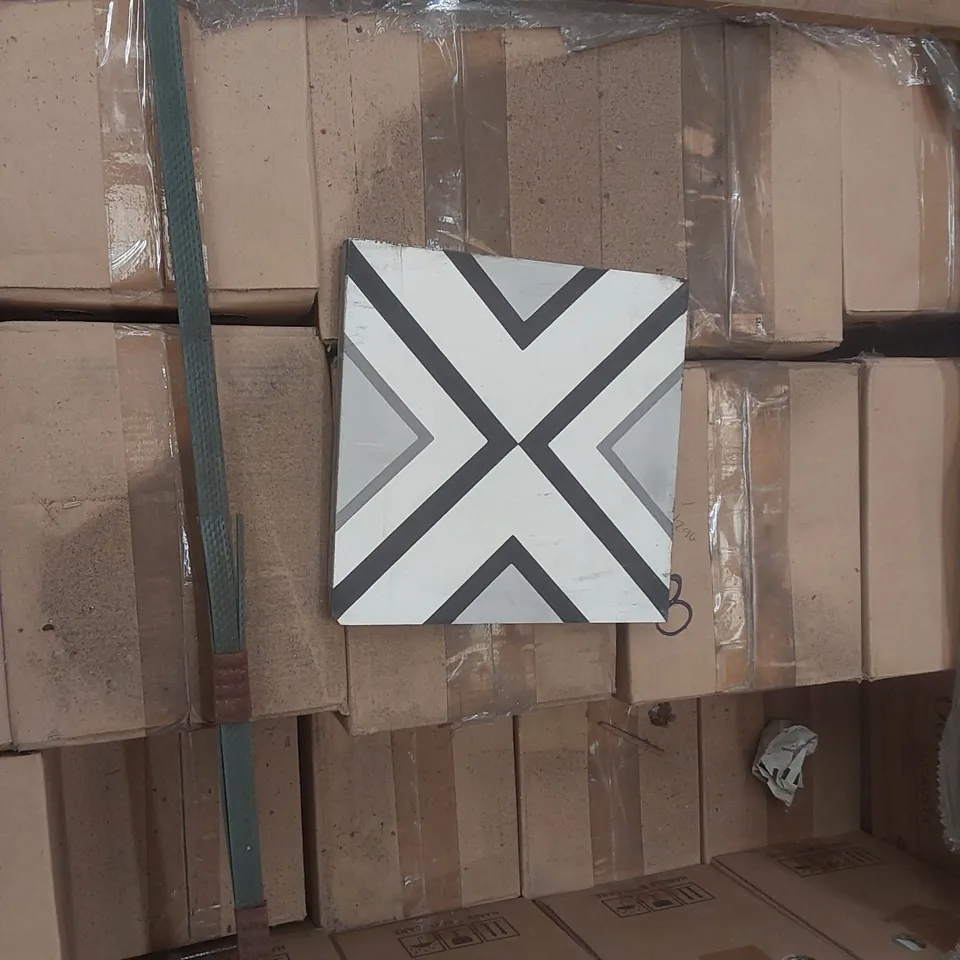 PALLET CONTAINING APPROXIMATELY 613x BRAND NEW ALEXA ENCAUSTIC TILES - 20 x 20cm