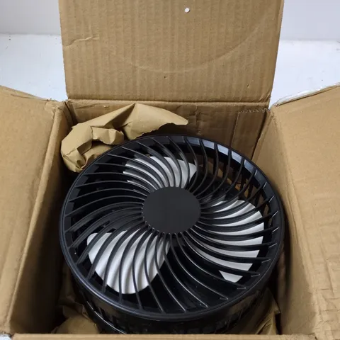 BLACK CIRCULAR DESK FAN