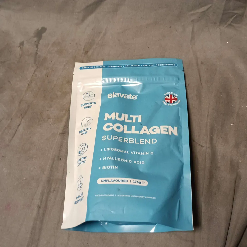 ELAVATE MULTI COLLAGEN SUPERBLEND – UNFLAVOURED, 176G (MADE IN UK)