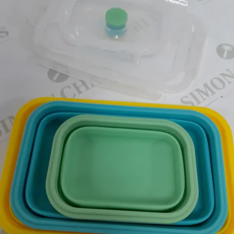BOXED COOK'S ESSENTIALS SET OF 4 COLLAPSIBLE FOOD CONTAINERS