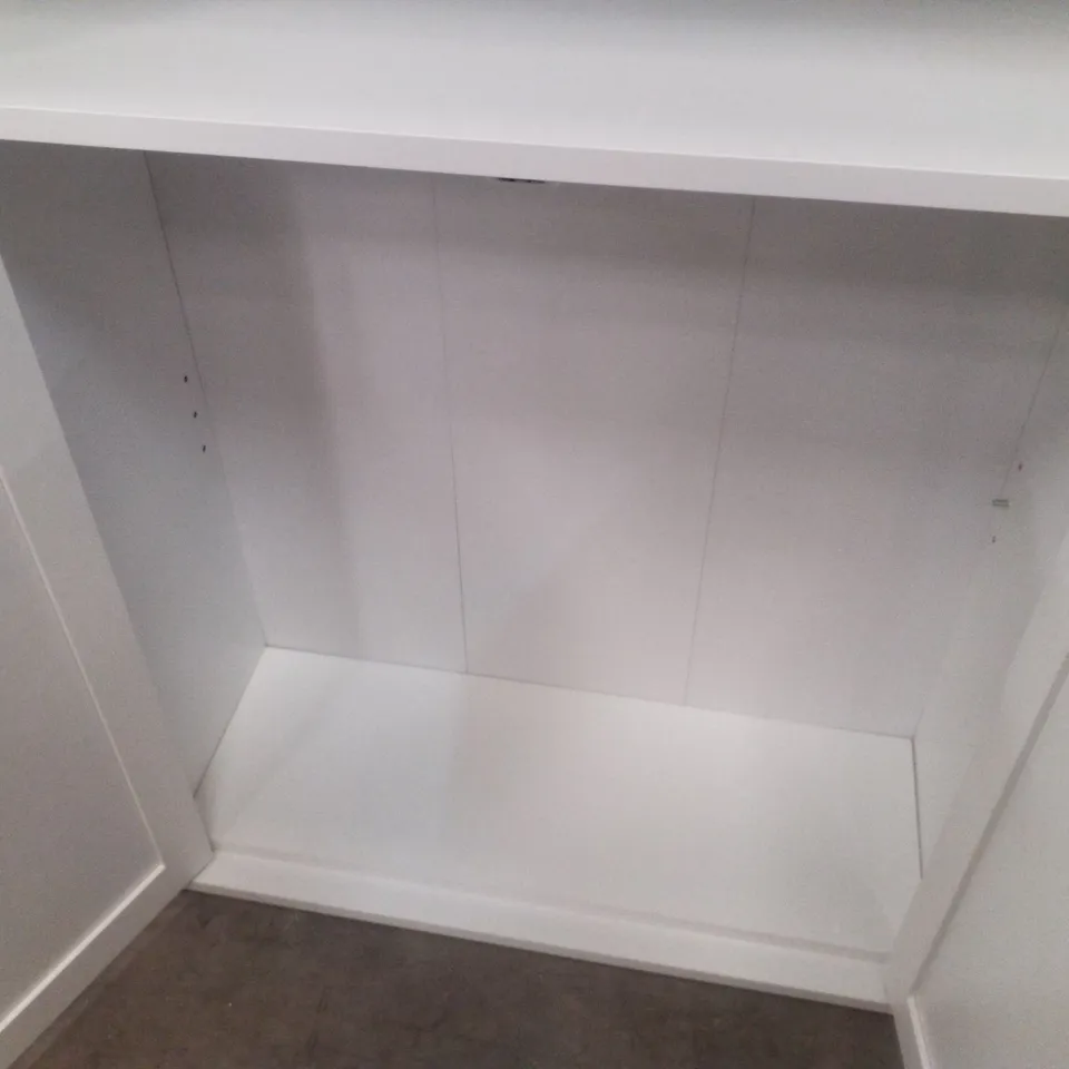 BOOKCASE, 6-TIER TALL BOOKSHELF, BOOK SHELF WITH DOORS, SHELVING UNIT, 24×60×175CM - WHITE