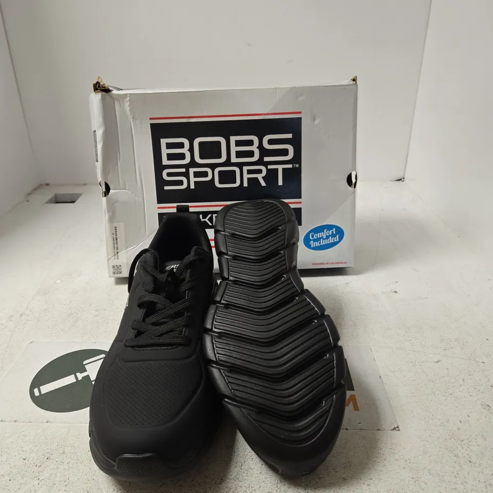SKECHERS BOBS SPORT MEMORY FOAM SNEAKERS – BLACK - UK 11