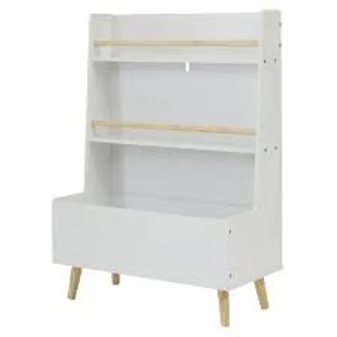 BOXED LIBERTY HOUSE TOYS KIDS BOOKCASE AND TOY STORAGE CABINET - WHITE (1 BOX)
