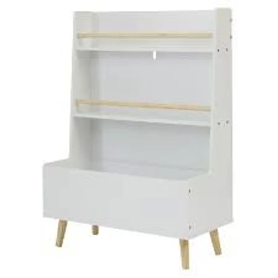 BOXED LIBERTY HOUSE TOYS KIDS BOOKCASE AND TOY STORAGE CABINET - WHITE (1 BOX)