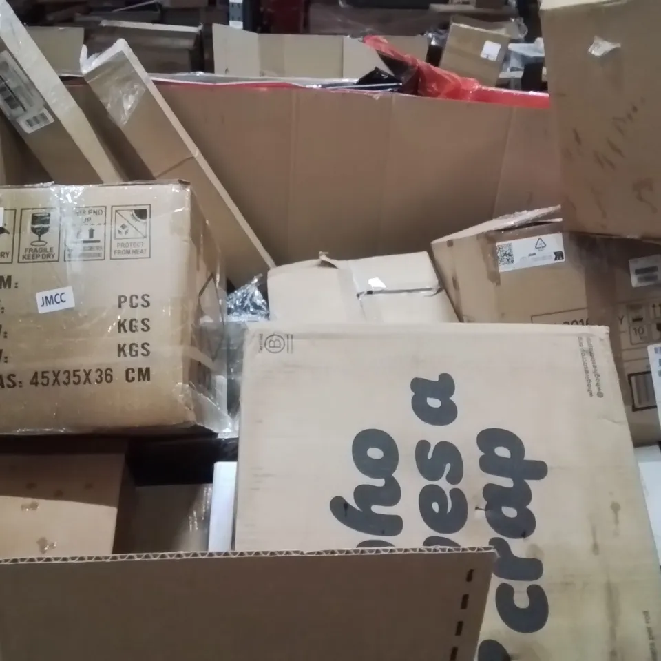 PALLET OF ASSORTED HOUSEHOLD GOODS AND PRODUCTS TO INCLUDE;TV WALL MOUNT,TWIST MOP,TURBO MOP