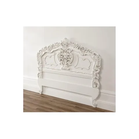 BRAND NEW BOXED HOMES DIRECT 365 ROCCO WHITE ANTIQUE STYLE HEADBOARD DOUBLE (1 BOX)