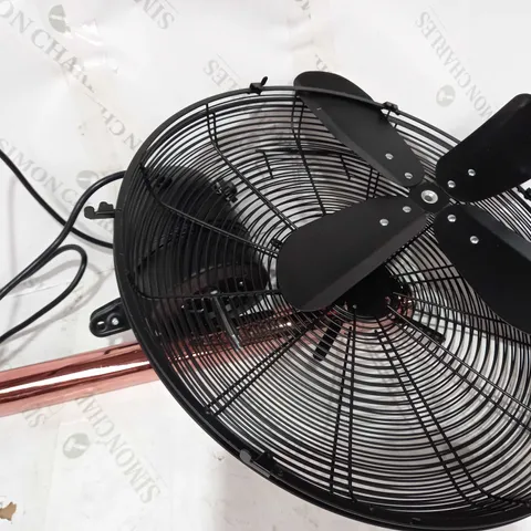 TOWER T643000B CAVALETTO 16” METAL PEDESTAL FAN, 50W, ROSE GOLD AND BLACK