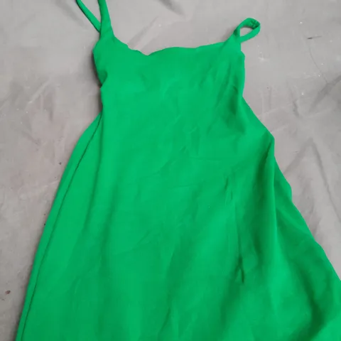 BERSHKA GREEN STRECH DRESS - SMALL