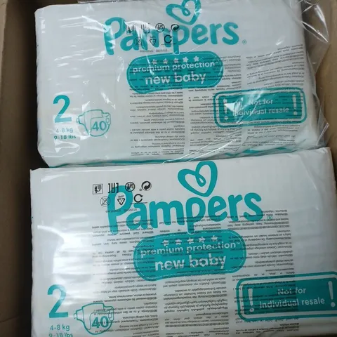 6 PACKS OF 40 PAMPERS NEW BABY