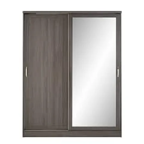 BOXED CAMBERLEY 2 DOOR MIRRORED SLIDING WARDROBE - WHITE (3 BOXES) 