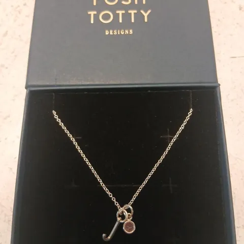 POSH TOTTY DESIGNS BIRTHSTONE & INITIAL CHARM NECKLACE STERLING SILVER
