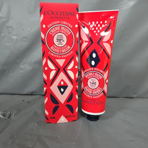 BOXED L'OCCITANE LIMITED EDITION HIBISCUS SCENT HAND CREAM (150ML)