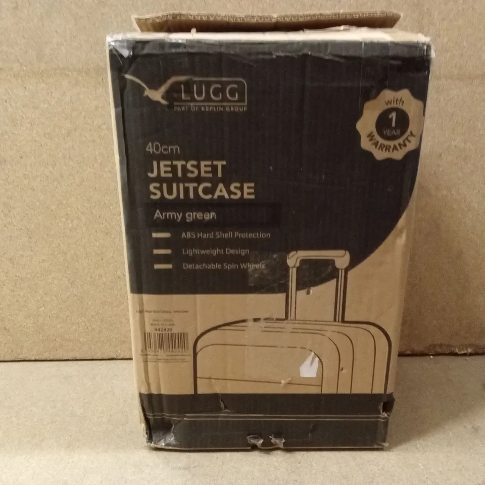 BOXED LUGG - 40CM JETSET SUITCASE ARMY GREEN 