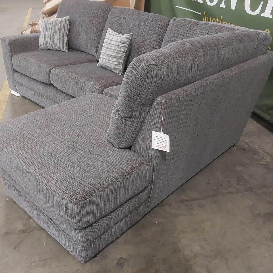 QUALITY DESIGNER MINC FABRIC CORNER CHAISE SOFA