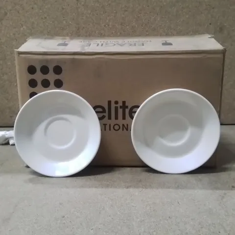 BOXED STEELITE MONACO WHITE SAUCER PLATE APPROXIMATELY 36