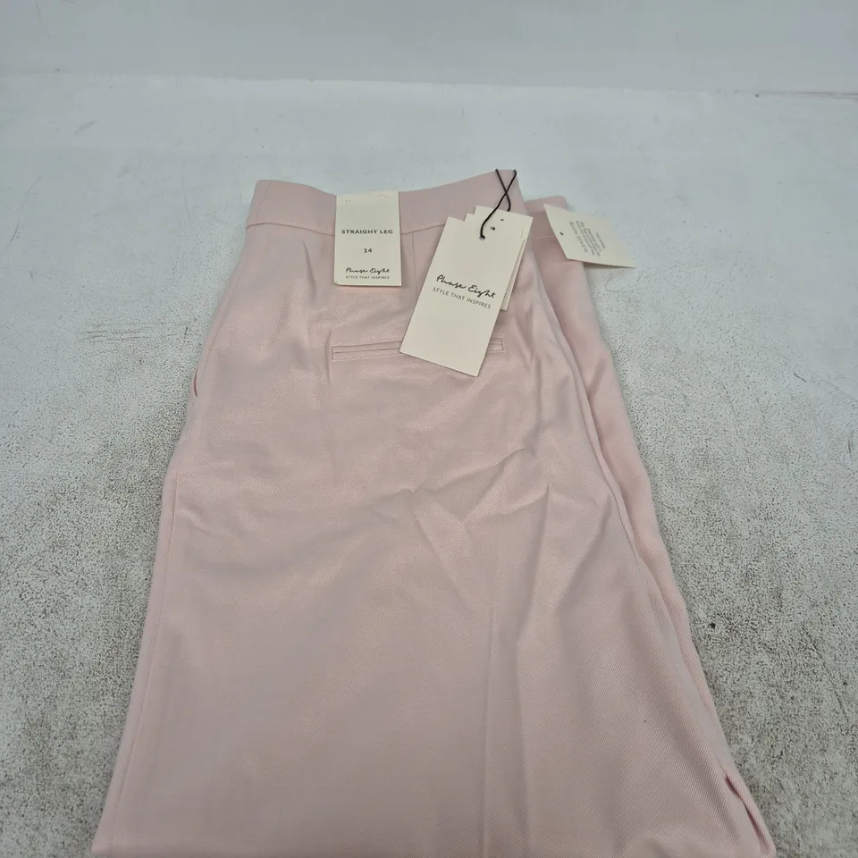 PHASE EIGHT PALE PINK WOOL TROUSERS – UK 14