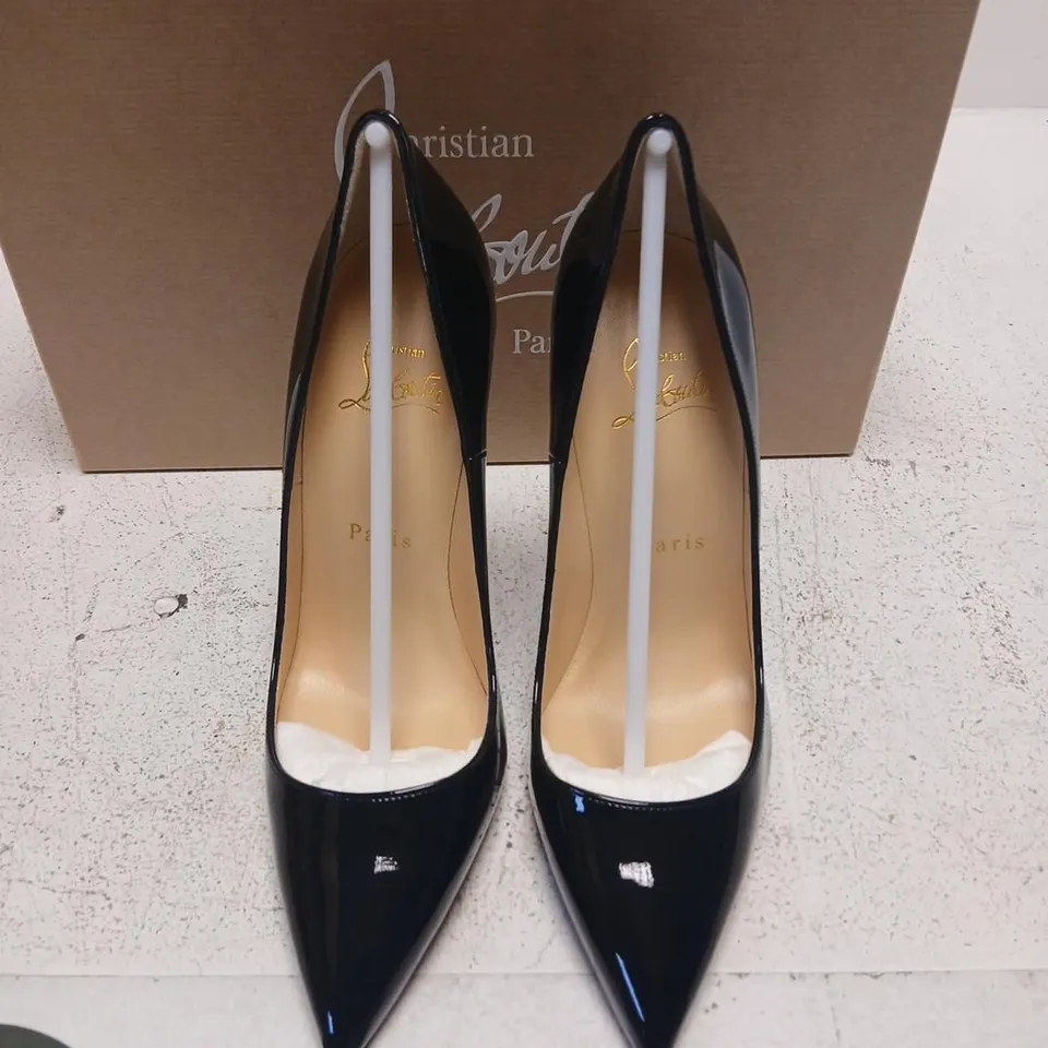 CHRISTIAN LOUBOUTIN SO KATE 120 PATENT BLACK HIGH HEELS – UK 3.5 (EU 36)