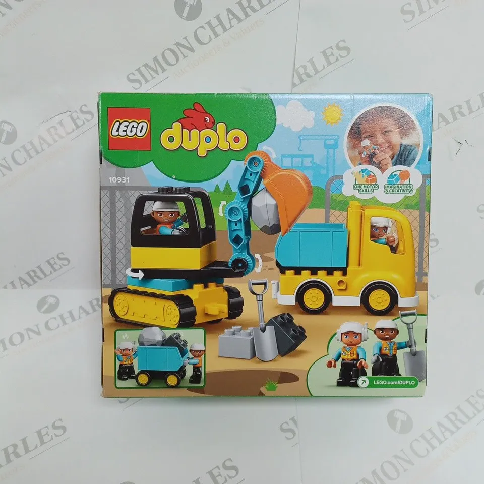 BOXED LEGO DUPLO 10931 TRUCK & TRACKED EXCAVATOR