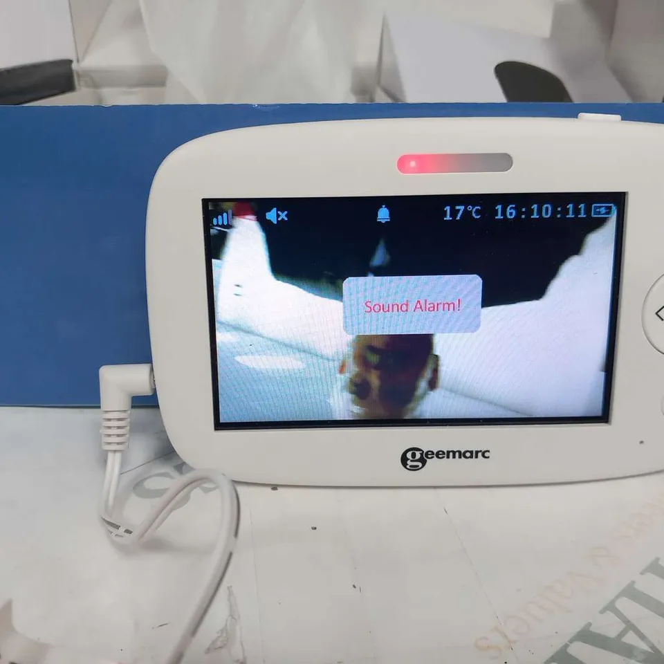 BOXED GEEMARC AMPLICALL SENTINEL 1 VIDEO BABY MONITOR WITH SHAKER FLASH AND LOUD ALARAM